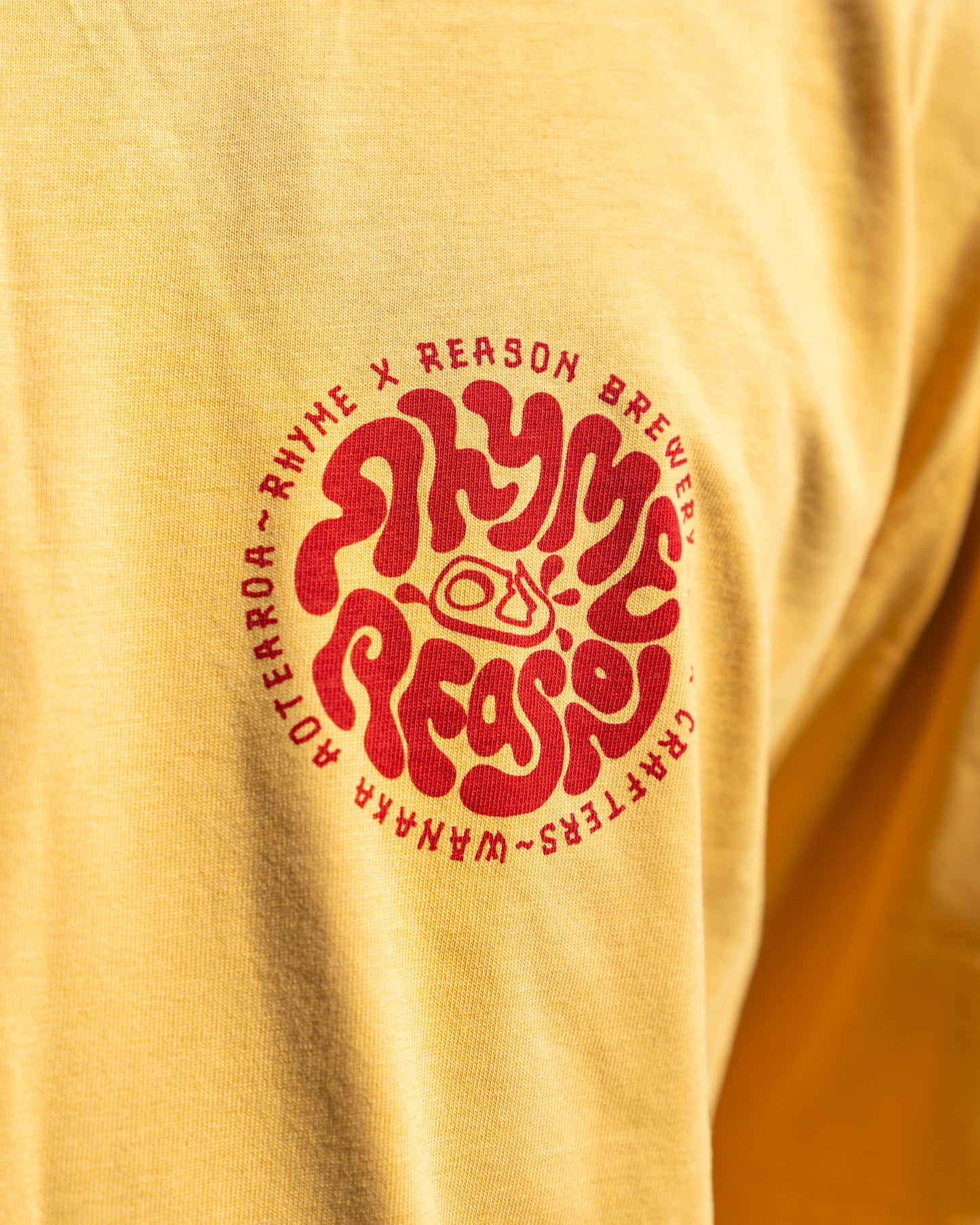 Can Tab Tee - Mustard/Red
