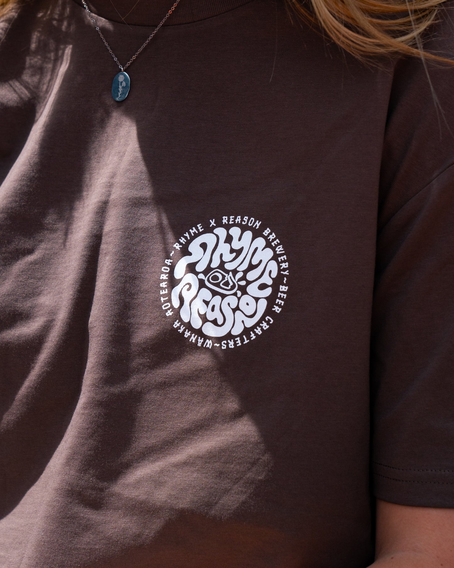 Can Tab Tee - Walnut & White