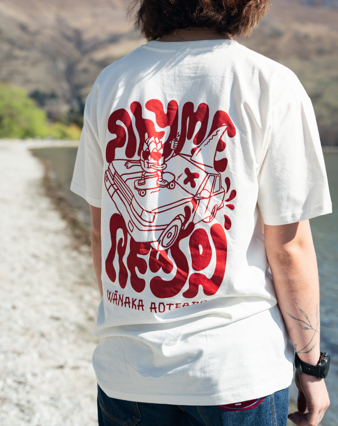 Can Tab Tee - Off white/Red