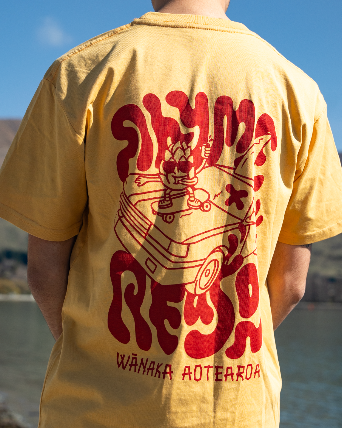 Can Tab Tee - Mustard/Red