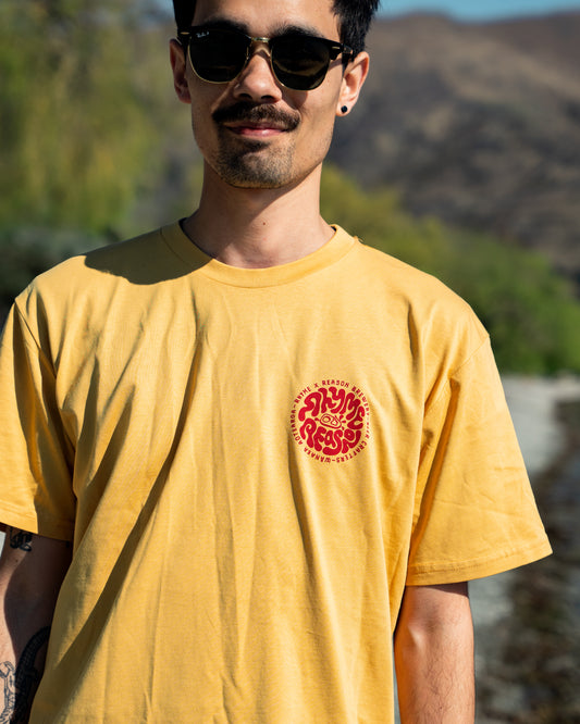 Can Tab Tee - Mustard/Red